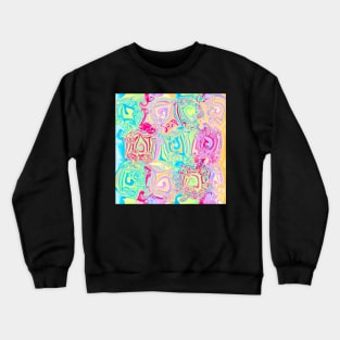 Geode Pastel Abstract Art by Orchid 15 Crewneck Sweatshirt